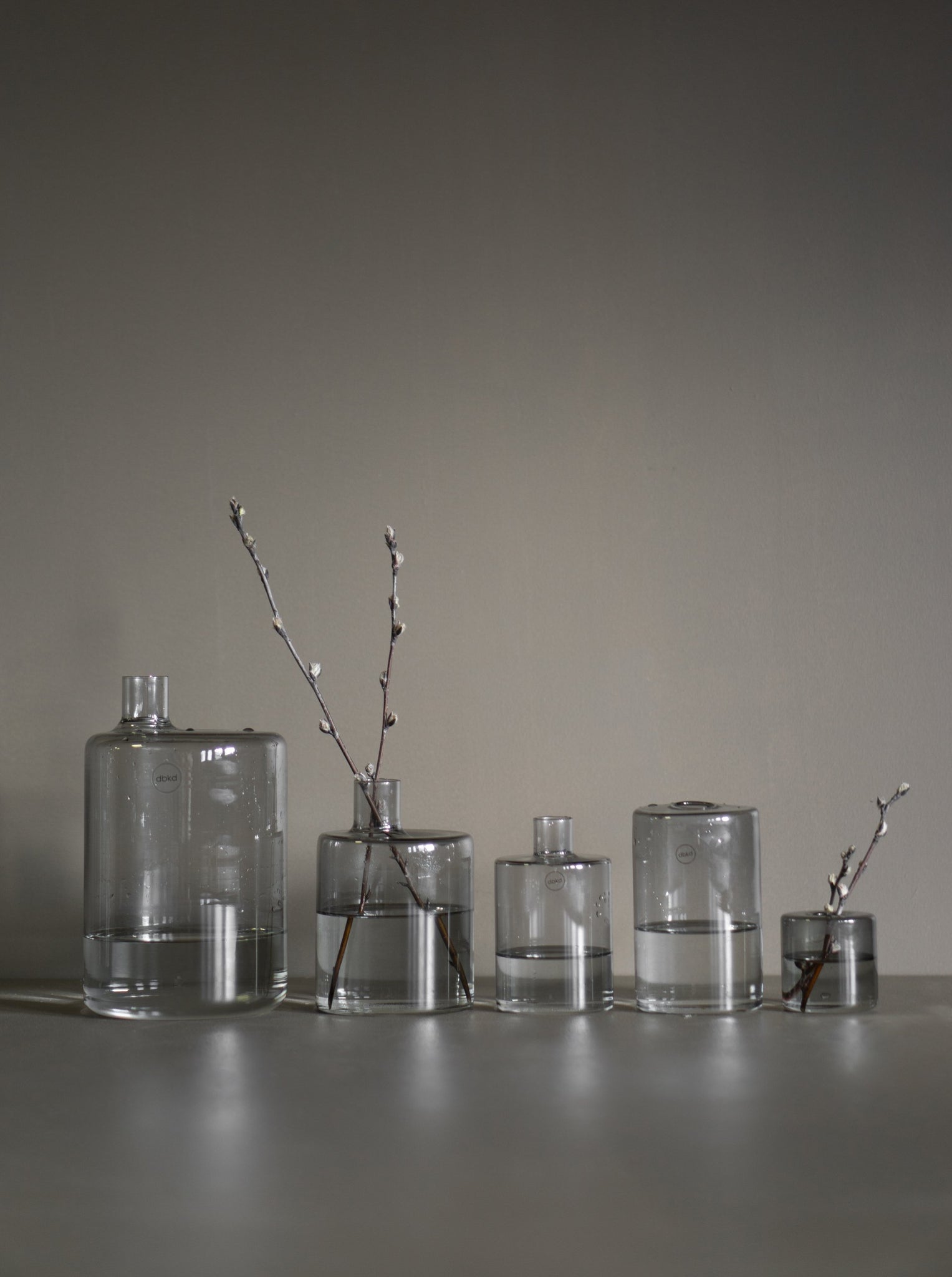 Glass vase small - Color smoke